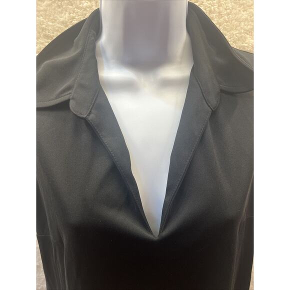 Express Womens Black Dress size 13/14 Sleeveless, Collared V neck, lined - Picture 2 of 7